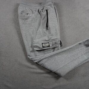 YoungLA Cargo Sweatpants Mens Large Gray Jogger Zip Pocket Athletic Gym